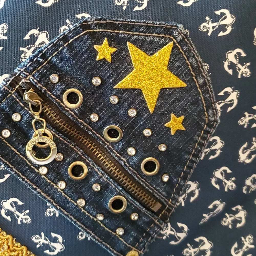 Unusual nautical themed pillow.